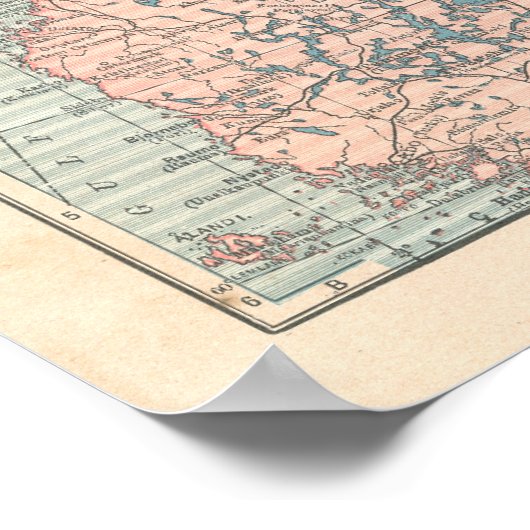 Finse  plattegrond 1923 poster (Hoek)
