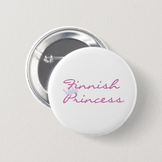 Finse prinses ronde button 5,7 cm (Voorkant /achterkant)