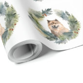 Finse schort kerst krans feestelijke pup cadeaupapier (Rol Hoek)