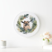 Finse schort kerst krans feestelijke pup grote klok (Huis)