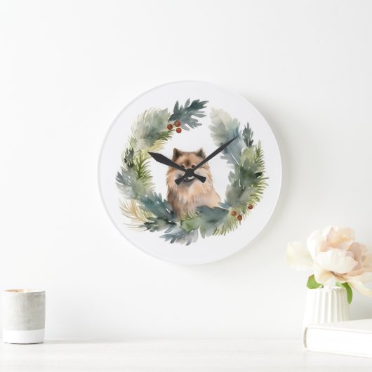 Finse schort kerst krans feestelijke pup grote klok (Huis)