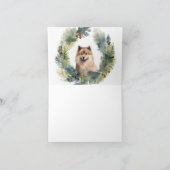 Finse schort kerst krans feestelijke pup kaart (Binnen)