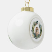 Finse schort kerst krans feestelijke pup keramische bal ornament (Links)