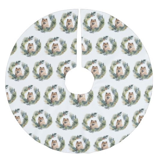 Finse schort kerst krans feestelijke pup kerstboom rok (Voorkant)