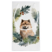 Finse schort kerst krans feestelijke pup klein cadeauzakje (Achterkant)