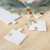 Finse schort kerst krans feestelijke pup legpuzzel (Zijkant)