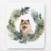 Finse schort kerst krans feestelijke pup muismat (Voorkant)