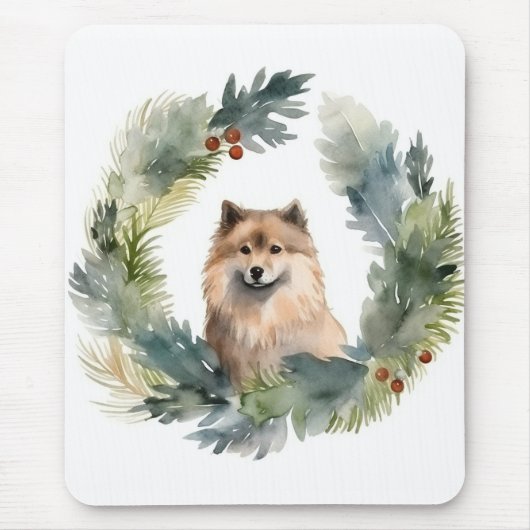 Finse schort kerst krans feestelijke pup muismat (Voorkant)