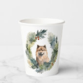 Finse schort kerst krans feestelijke pup papieren bekers (Achterkant)