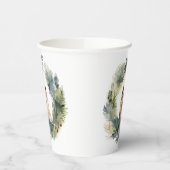 Finse schort kerst krans feestelijke pup papieren bekers (Links)