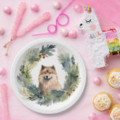 Finse schort kerst krans feestelijke pup papieren bordje (Feest)