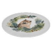 Finse schort kerst krans feestelijke pup snijplank (Hoek)