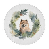 Finse schort kerst krans feestelijke pup snijplank (Voorkant)