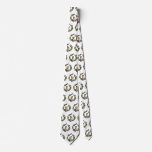 Finse schort kerst krans feestelijke pup stropdas (Voorkant)