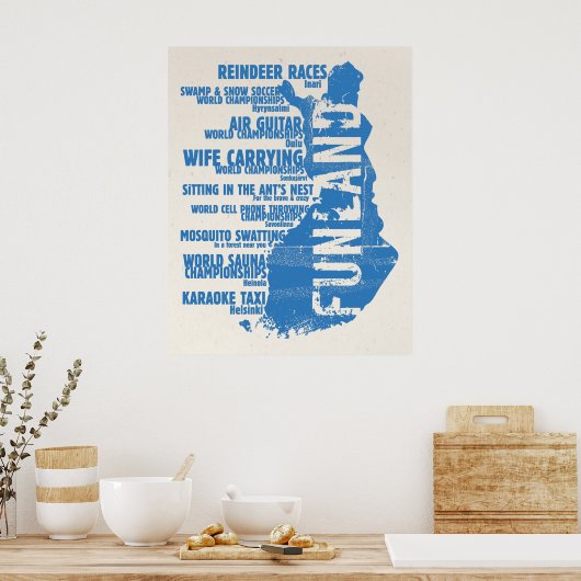 Finse schottenlijst 2 kolossaal Poster/afdruk Poster (Keuken)
