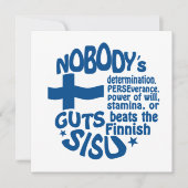 Finse SISU-uitnodiging - pas aan! Kaart (Voorkant)