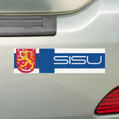 Finse sisu/wapenschild Bumpersticker (Op auto)