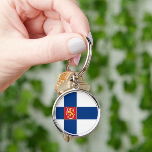 Finse Sleutelhanger voor de vlag van Finland (Hand)