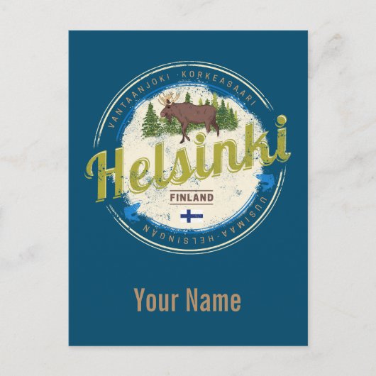 Finse  souvenir hoofdstad Helsinki Briefkaart (Voorkant)