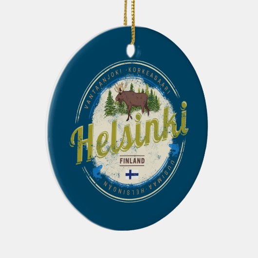 Finse  souvenir hoofdstad Helsinki Keramisch Ornament (Rechts)