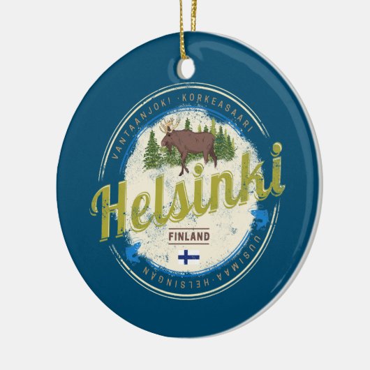 Finse  souvenir hoofdstad Helsinki Keramisch Ornament (Links)