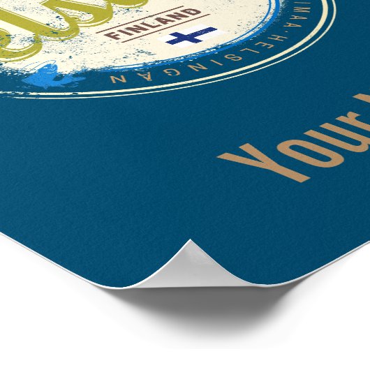 Finse souvenir hoofdstad Helsinki Poster (Hoek)