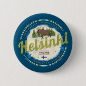 Finse  souvenir hoofdstad Helsinki Ronde Button 5,7 Cm (Voorkant)