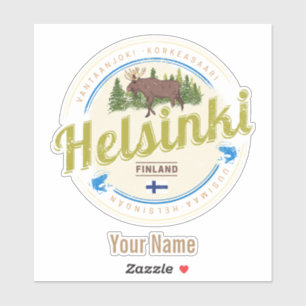 Finse  souvenir hoofdstad Helsinki Sticker
