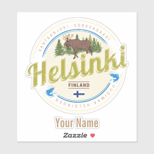 Finse souvenir hoofdstad Helsinki Sticker (Vel)