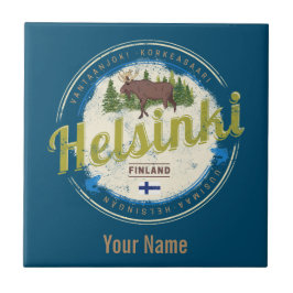 Finse souvenir hoofdstad Helsinki Tegeltje