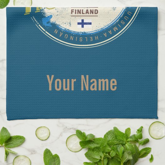 Finse  souvenir hoofdstad Helsinki Theedoek (Gevouwen)