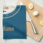 Finse  souvenir hoofdstad Helsinki Theedoek (Quarter Fold)