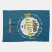 Finse  souvenir hoofdstad Helsinki Theedoek (Horizontaal)