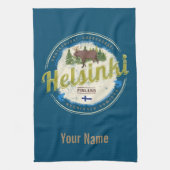 Finse  souvenir hoofdstad Helsinki Theedoek (Verticaal)