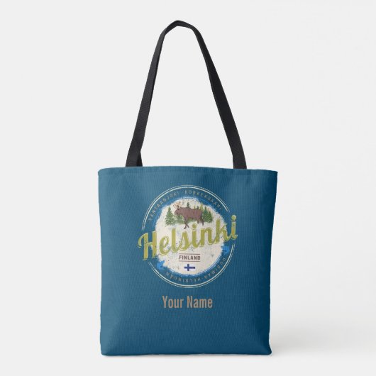 Finse  souvenir hoofdstad Helsinki Tote Bag (Achterkant)