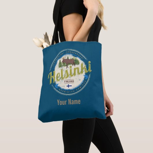 Finse  souvenir hoofdstad Helsinki Tote Bag (Dichtbij)