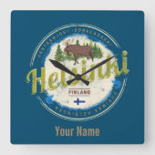 Finse  souvenir hoofdstad Helsinki Vierkante Klok (Voorkant)