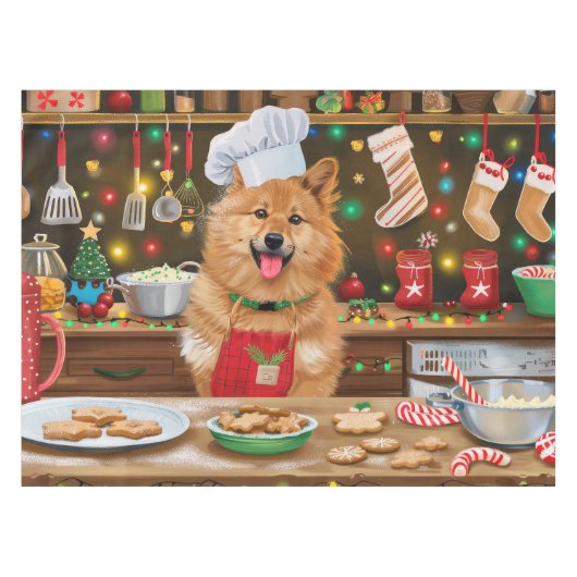 Finse spits kerstbakfeest: Feestelijke Kerst Tafelkleed (Voorkant (Horizontaal))