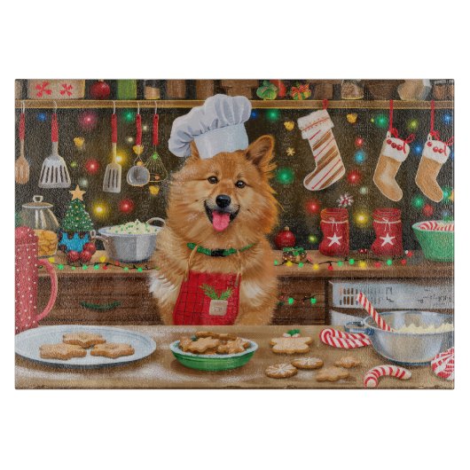 Finse spits kerstbakfeest: Feestelijke Kerstmis Snijplank (Voorkant)