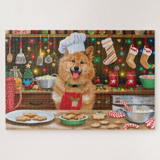 Finse spits kerstbakfeest: Festive Kerstmis Legpuzzel (Horizontaal)