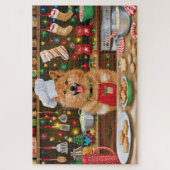 Finse spits kerstbakfeest: Festive Kerstmis Legpuzzel (Verticaal)