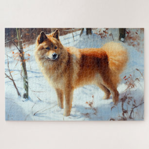 Finse spits Laat het sneeuwen Kerstmis Legpuzzel