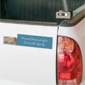 Finse spitz bij Seashore-schilderij - Dog Art Bumpersticker (Op Truck)