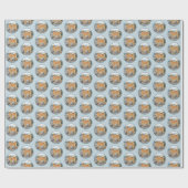 Finse spitz bij Seashore-schilderij - Dog Art Cadeaupapier (Vlak)