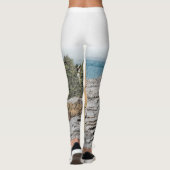 Finse spitz bij Seashore-schilderij - Dog Art Leggings (Achterkant)