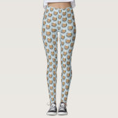 Finse spitz bij Seashore-schilderij - Dog Art Leggings (Voorkant)