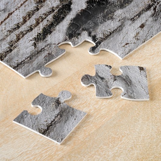 Finse spitz bij Seashore-schilderij - Dog Art Legpuzzel (Zijkant)