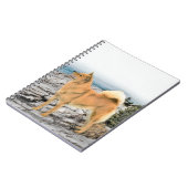 Finse spitz bij Seashore-schilderij - Dog Art Notitieboek (Linkerzijde)
