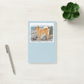 Finse spitz bij Seashore-schilderij - Dog Art Post-it® Notes (Kantoor)