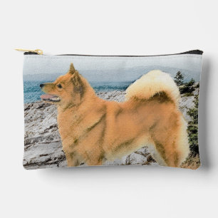 Finse spitz Kust Schilderij Originele Honden Kunst Etui